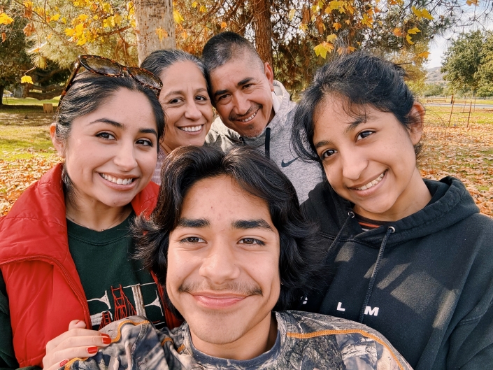 Adamari Martinez (far left) with her family