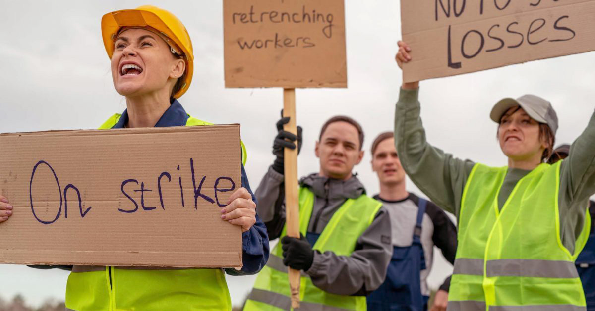 striking union workers